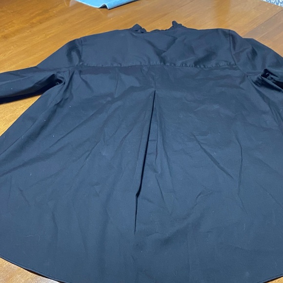 Chico's  Black Ruffle Blouse - Picture 7 of 8